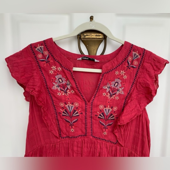 Sonoma red boho dress size L - Picture 4 of 7